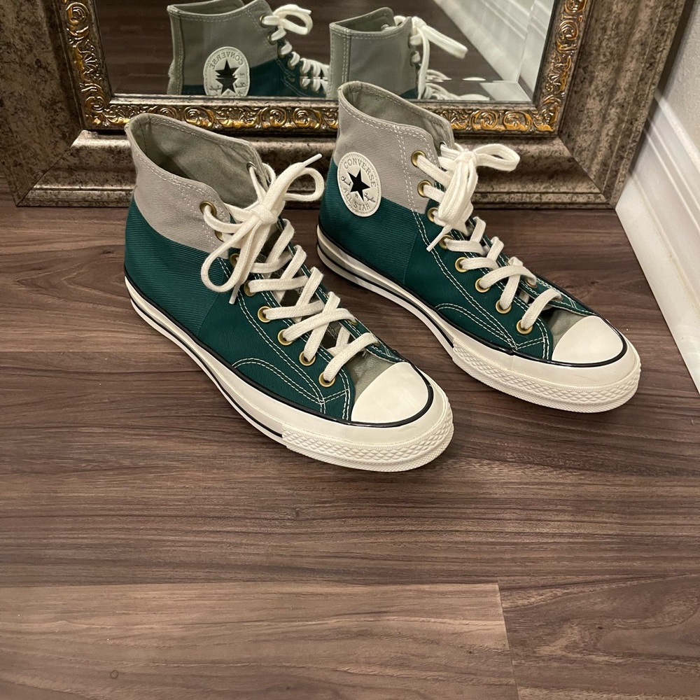 Converse Unisex Chuck 70 Colorblock Sneakers, Light Field Surplus, Green